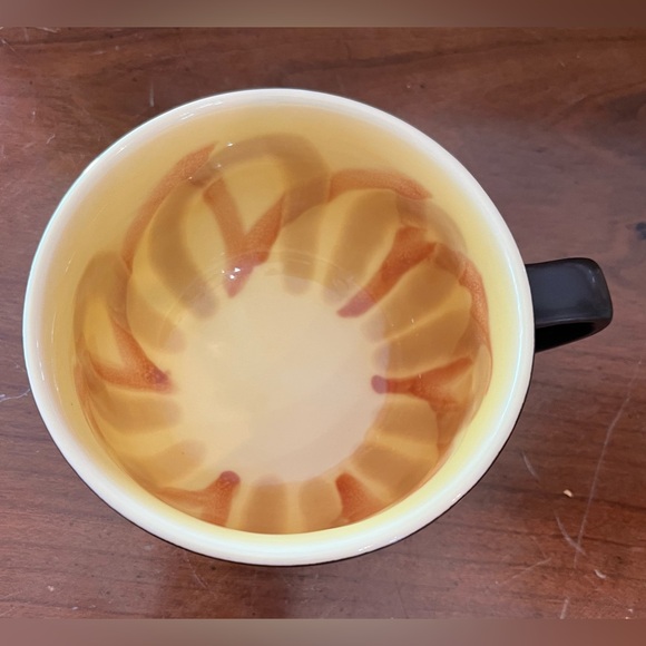 Starbucks 2012 China Matte Brown Yellow Sunflower Espresso Coffee Mug Cup 12oz - Picture 2 of 9